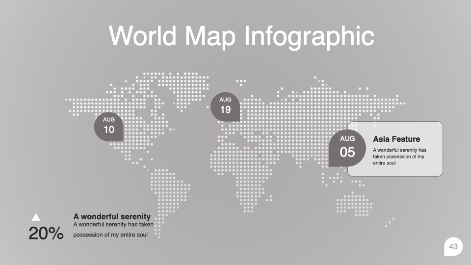 World map infographic.