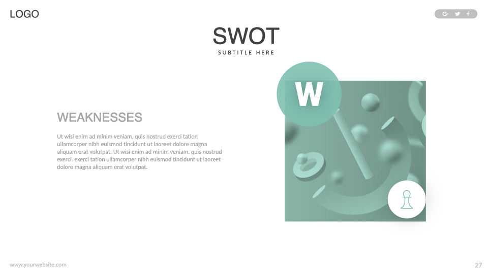 W for the SWOT.