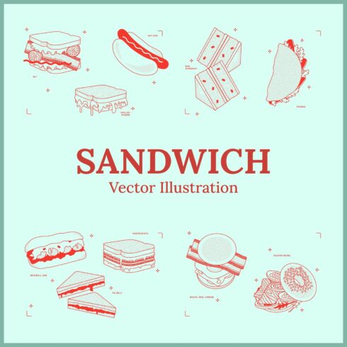 Sandwich vector illustration - main image preview.