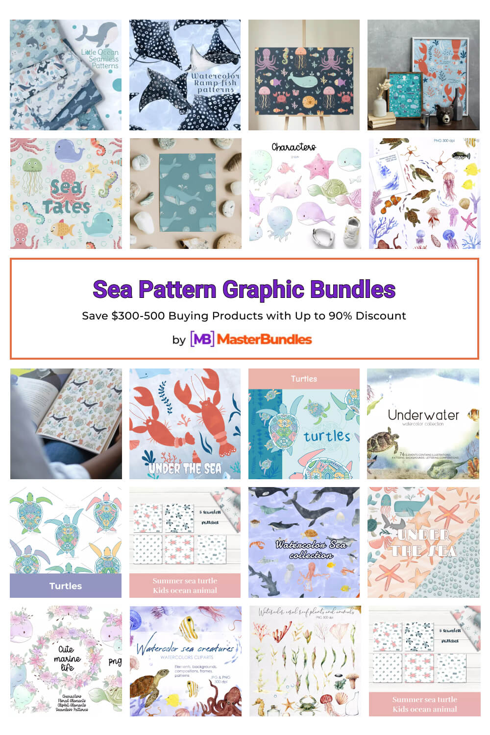 sea pattern graphic bundles pinterest image.