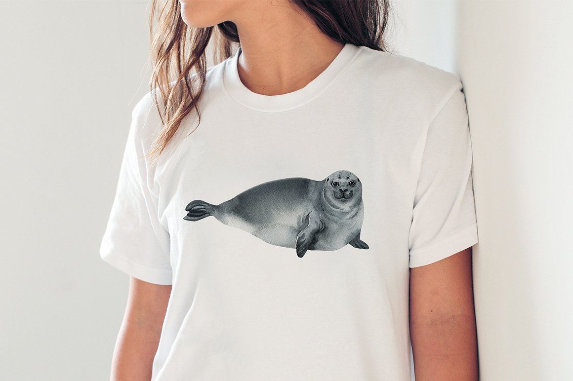 Classic white t-shirt with seal.