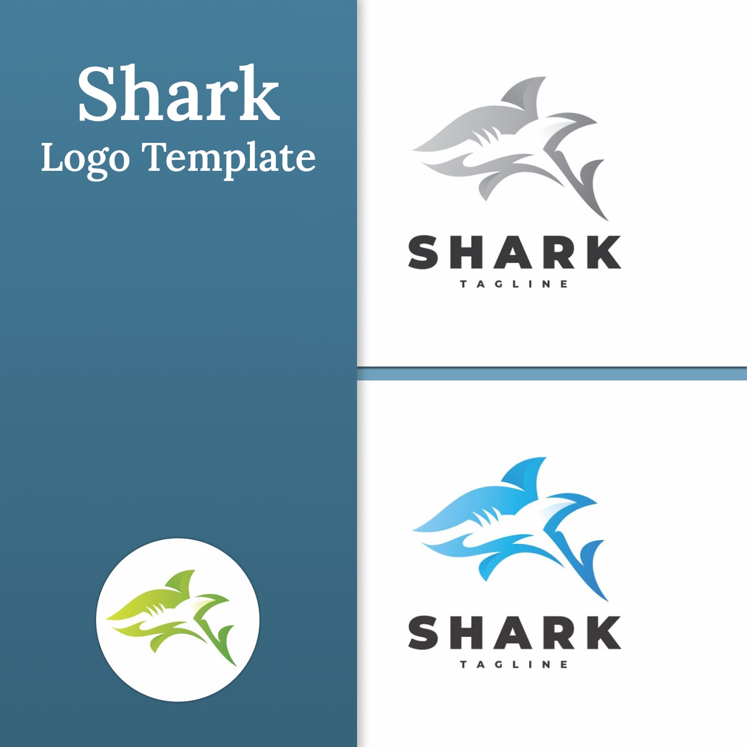 Shark logo template - main image preview.