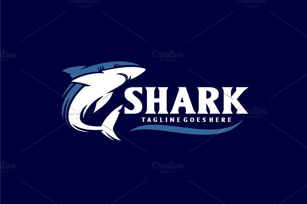 Innovative shark logo for sale.