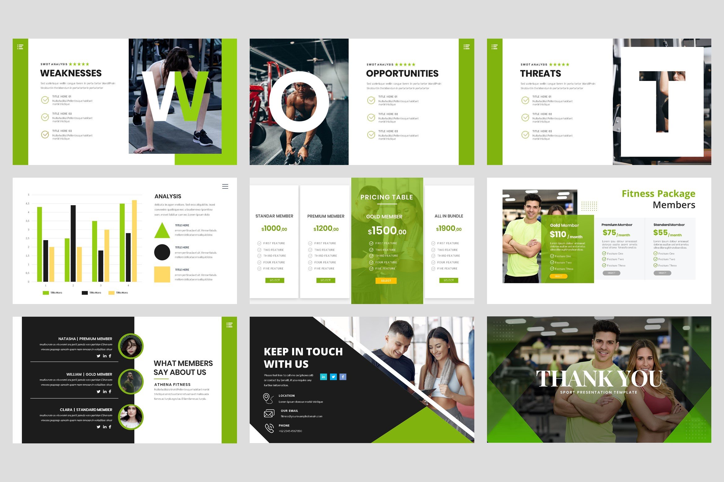 Use this green template for your marketing strategy.
