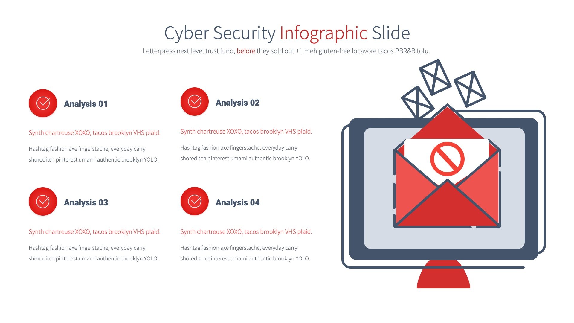 Desktop for cyber infographic.