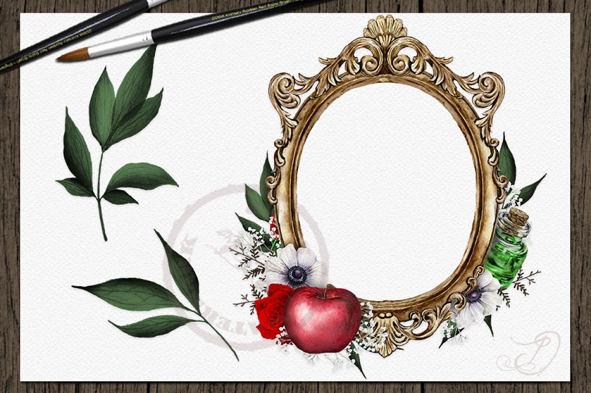 Magic mirror with apples.