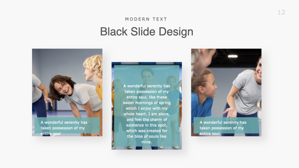 Comfortable slide gallery with hover.