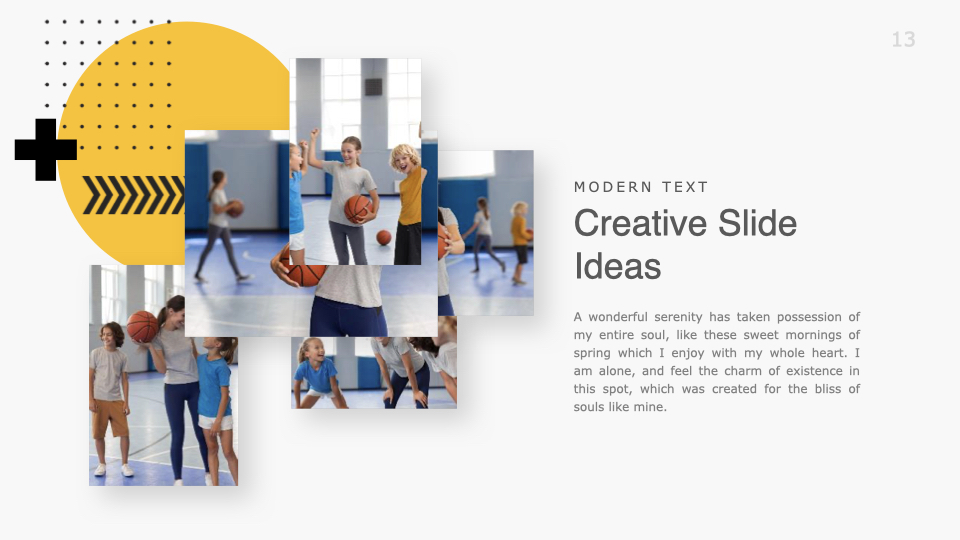 Simple slide for creative ideas.