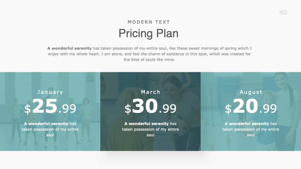 Simple and comfortable pricing plan.