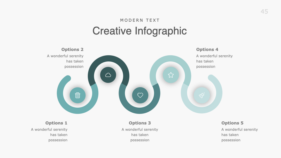 Soft lines for modern infographic.