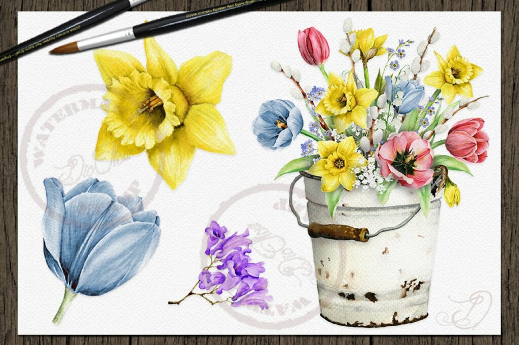 Spring Flowers Illustration – MasterBundles