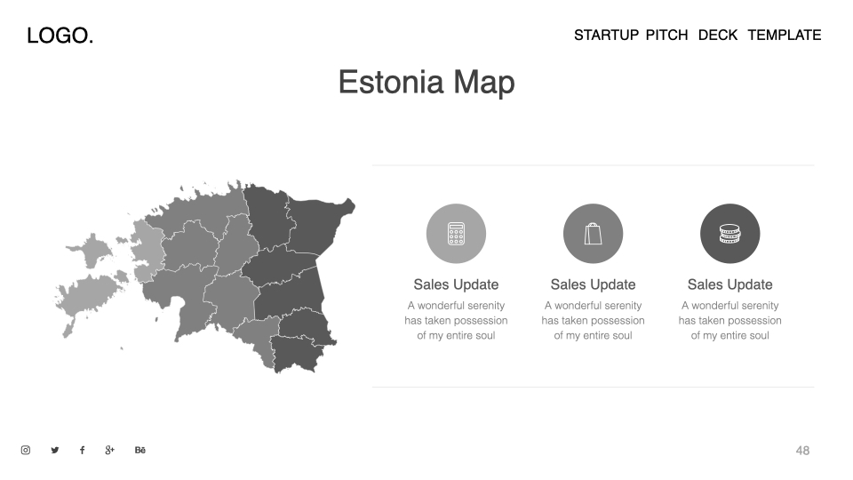 Grey Estonia map.