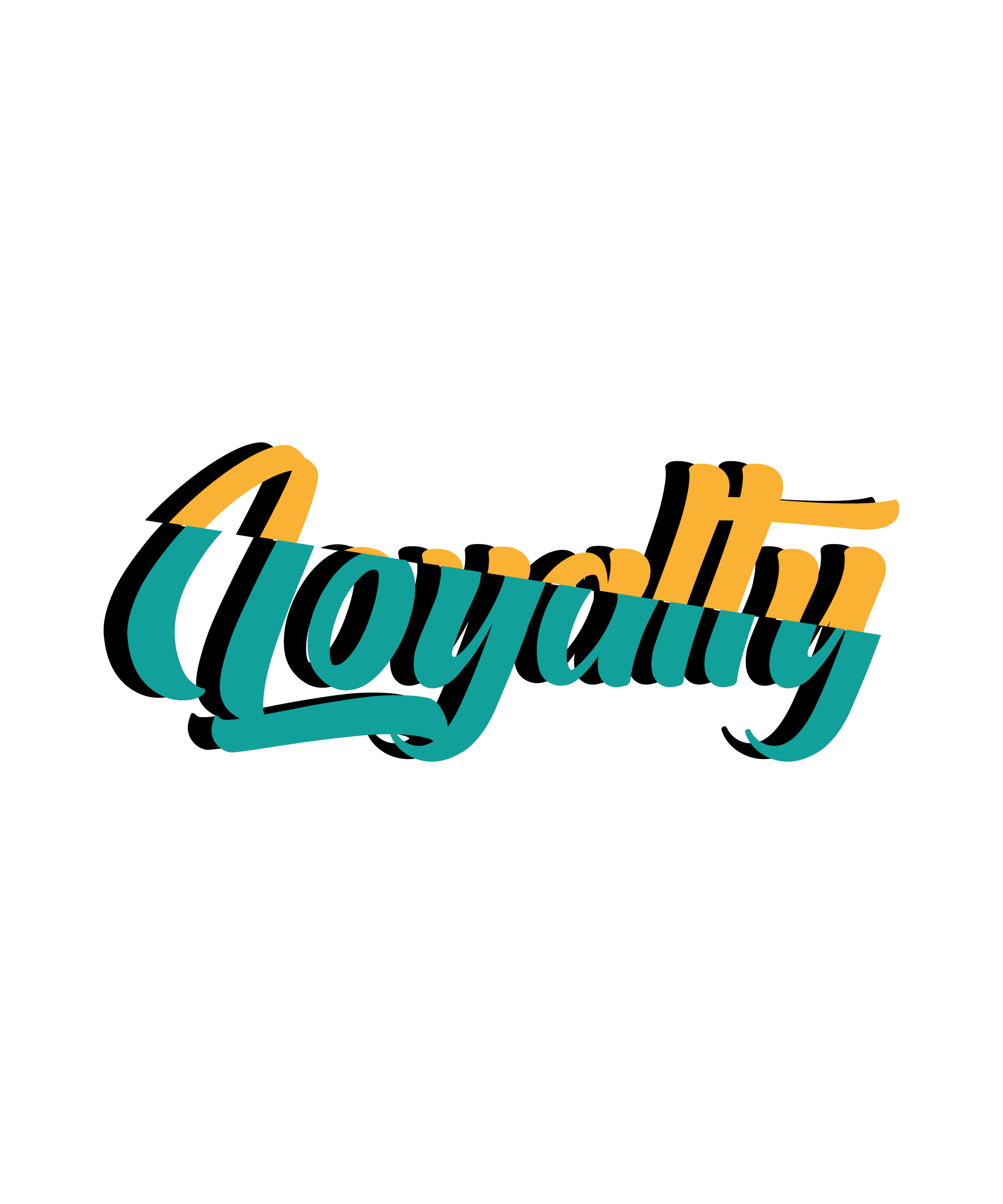 stylish loyalty tyopgraphy