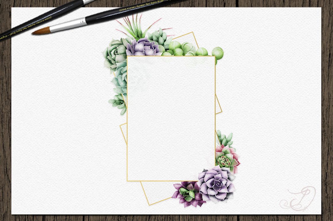 So stylish frame with purple flowers.