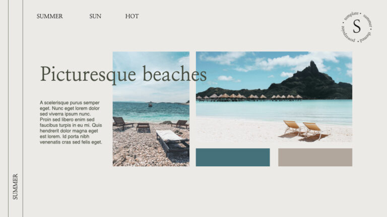 Summer Themed Powerpoint Template – MasterBundles