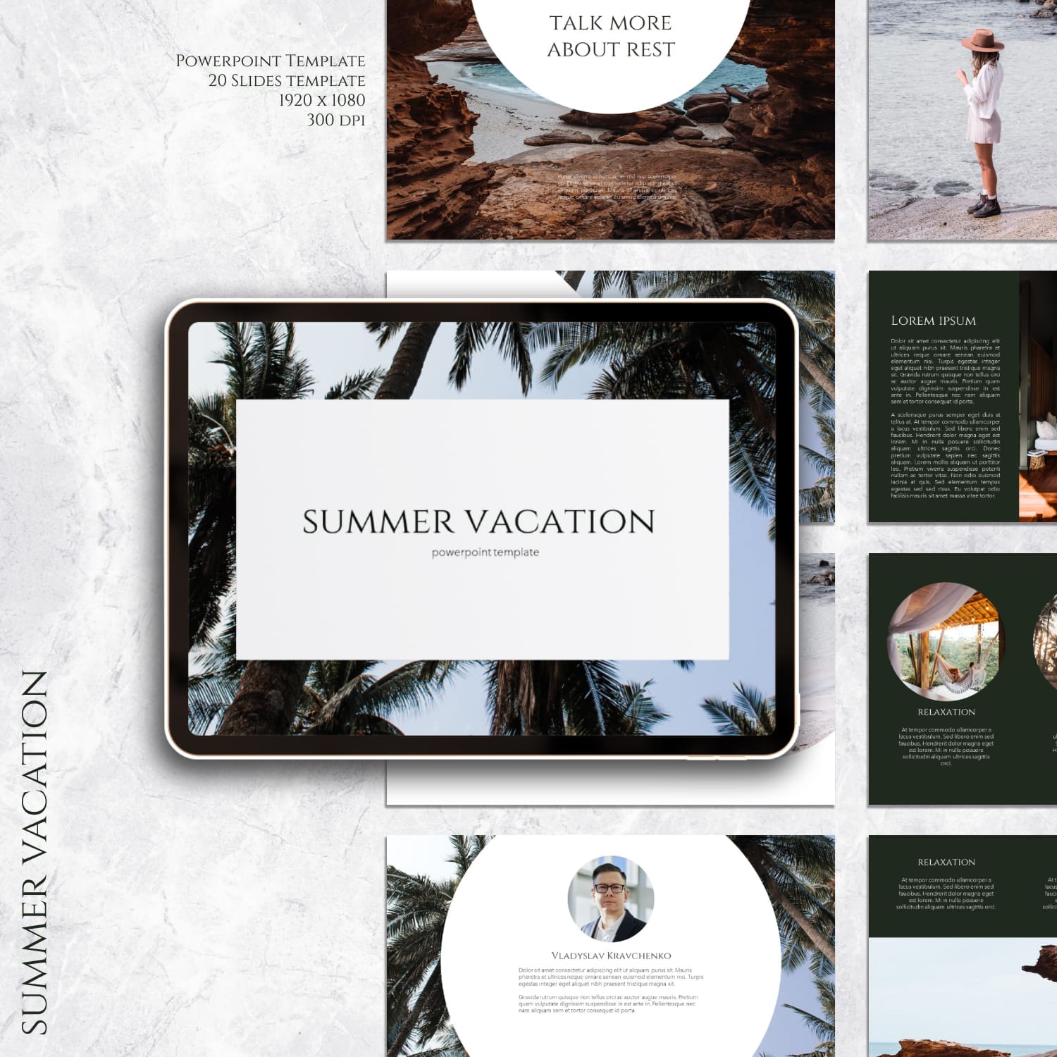 summer vacation powerpoint template.