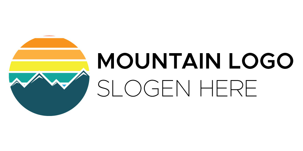 sunrise logo preview Mountain Logo Design