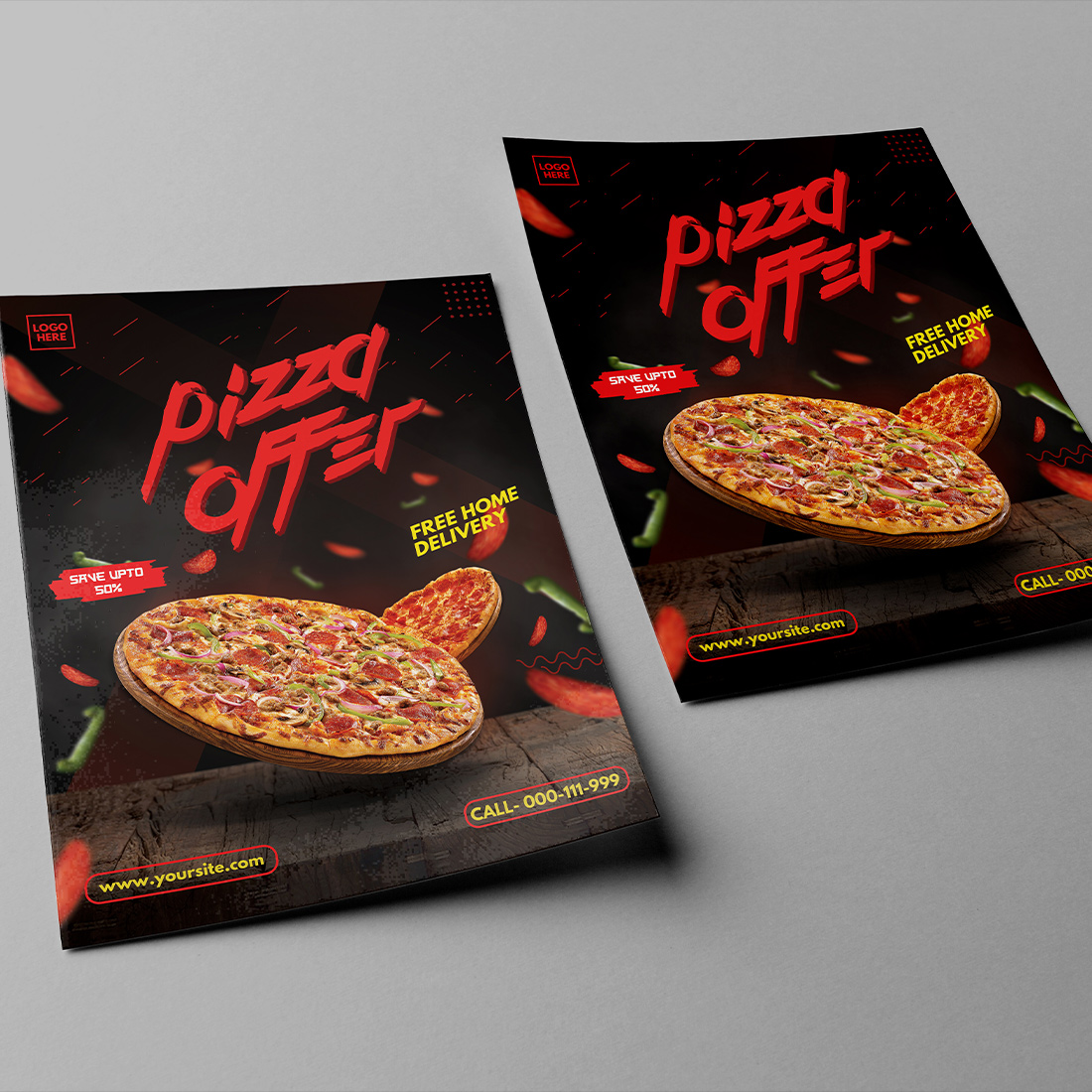 Pizza Menu Flyer Template