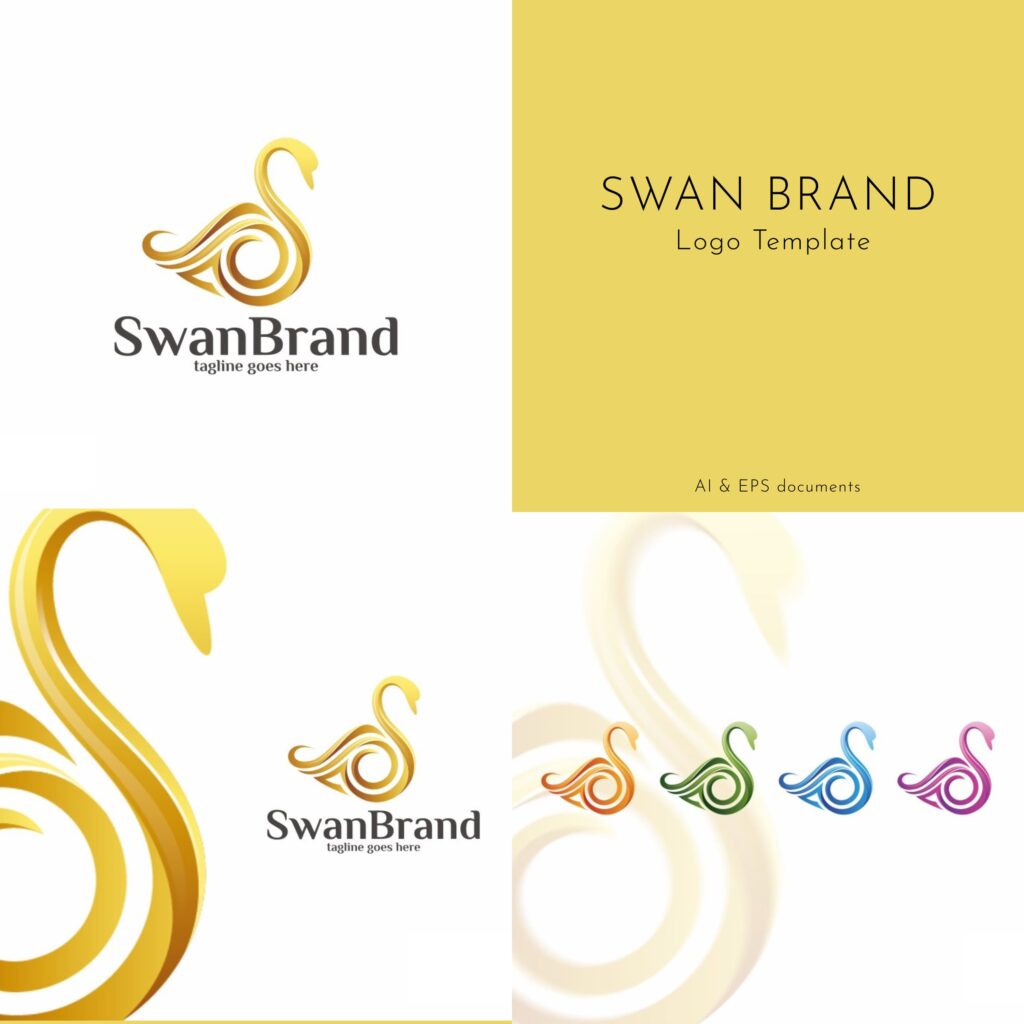Swan Brand Logo Template MasterBundles