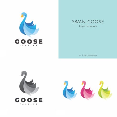 Swan Goose - Logo Template.
