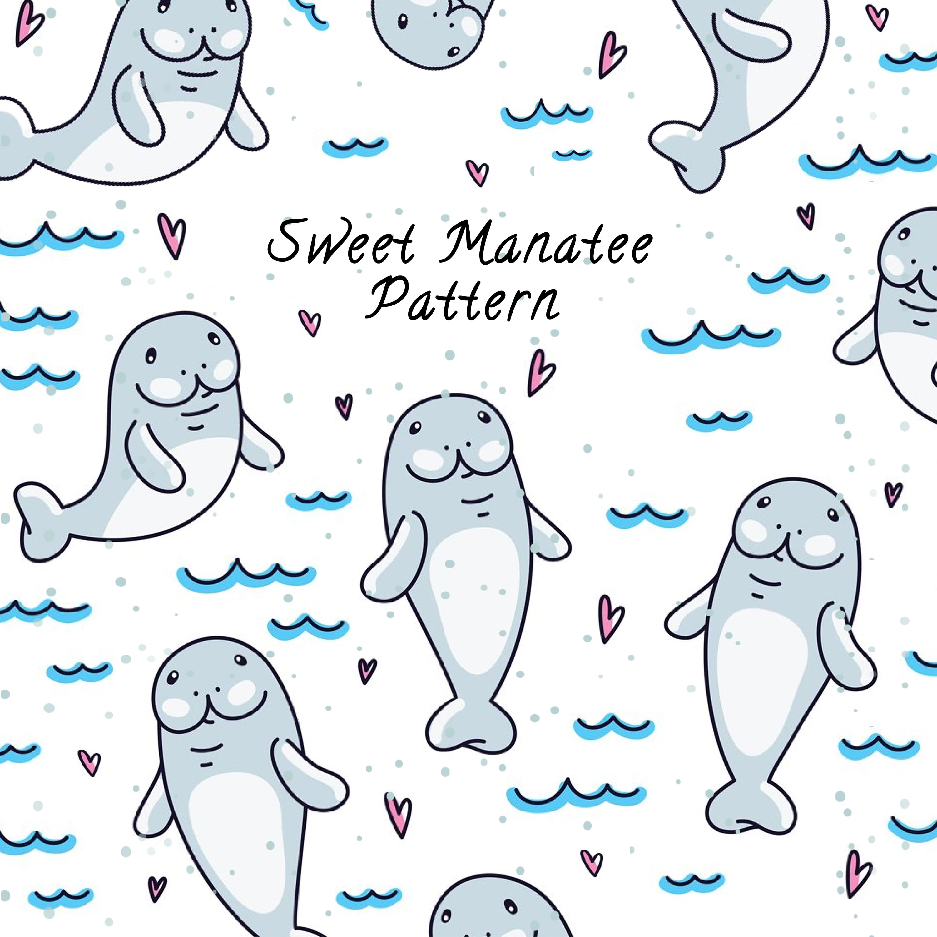 Sweet Manatee Pattern cover.
