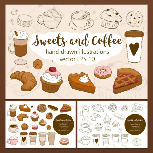 Sweets and coffee - main image preview.