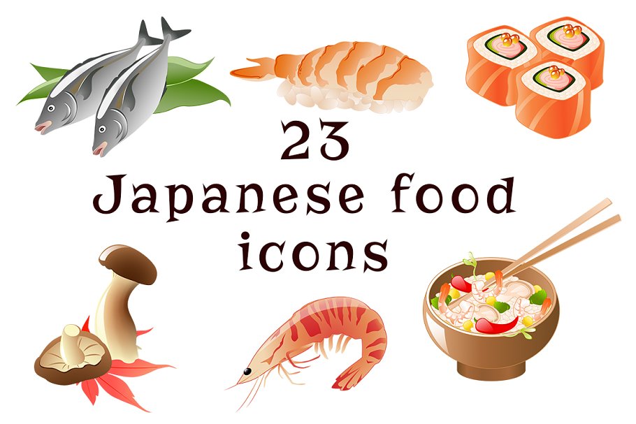 Cover image of Japanese Food Icons.