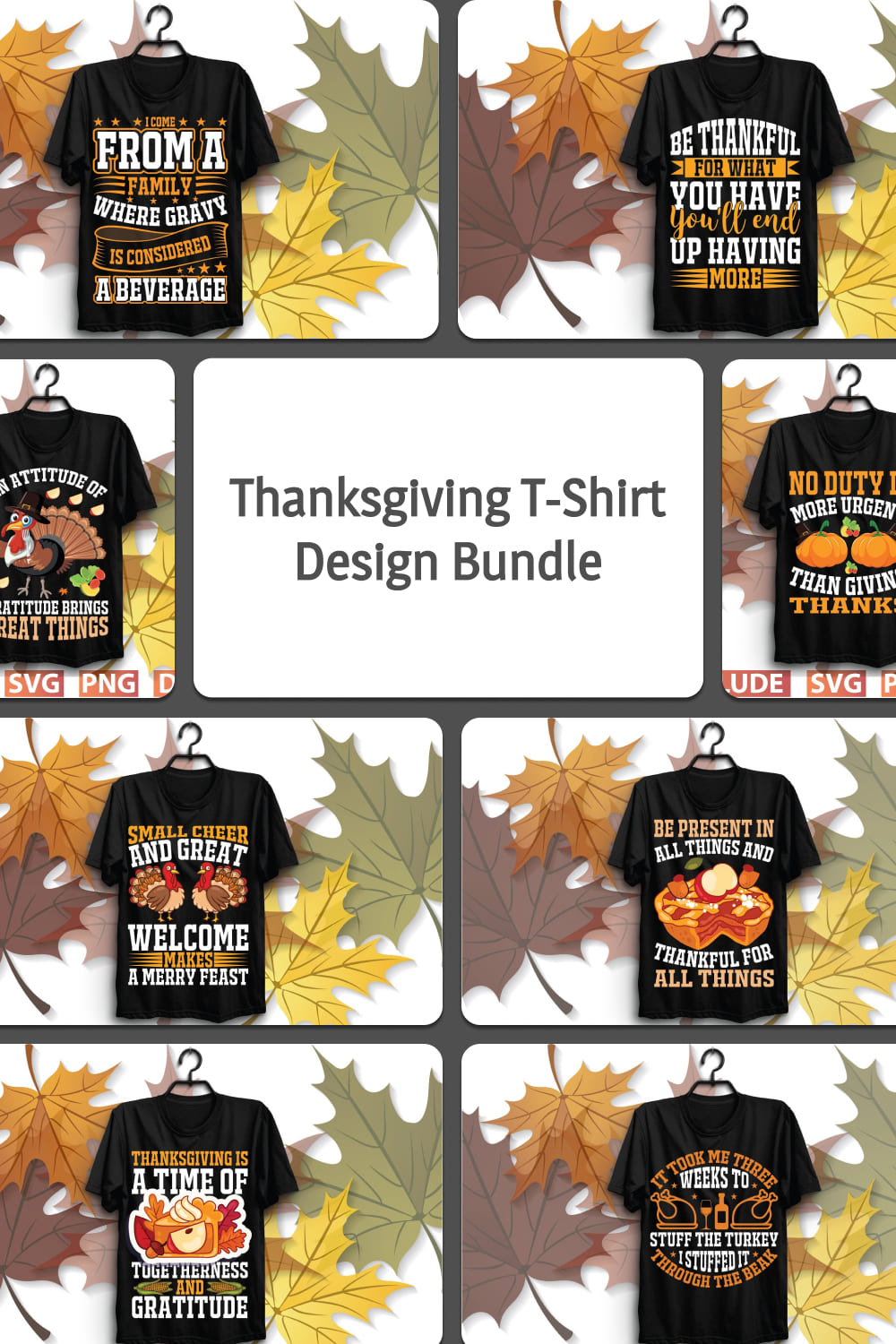 thanksgiving t shirt design bundle 04