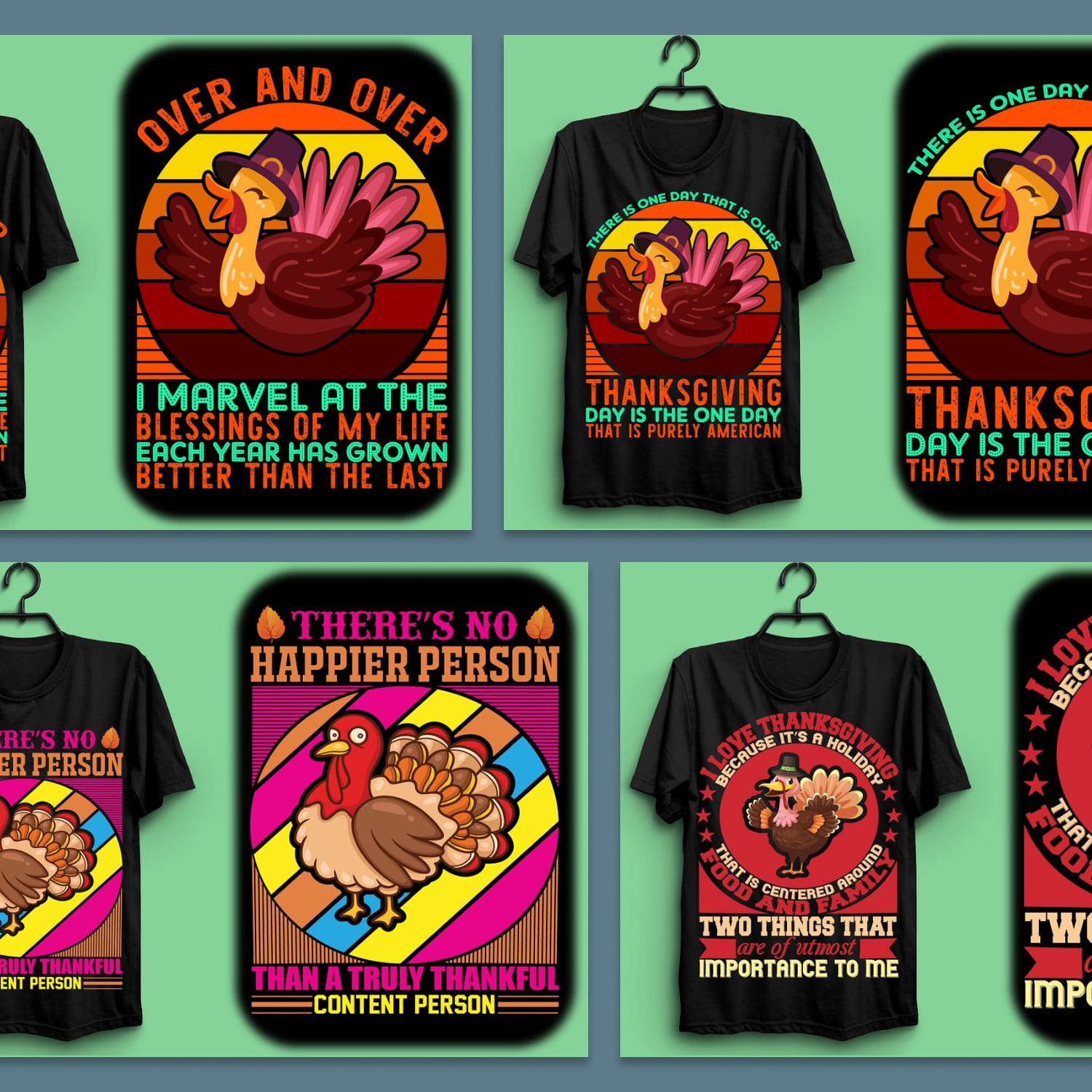 Thanksgiving t-shirt design bundle 4 cover.