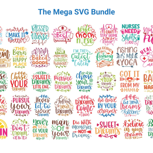 The mega SVG bundle - main image preview.