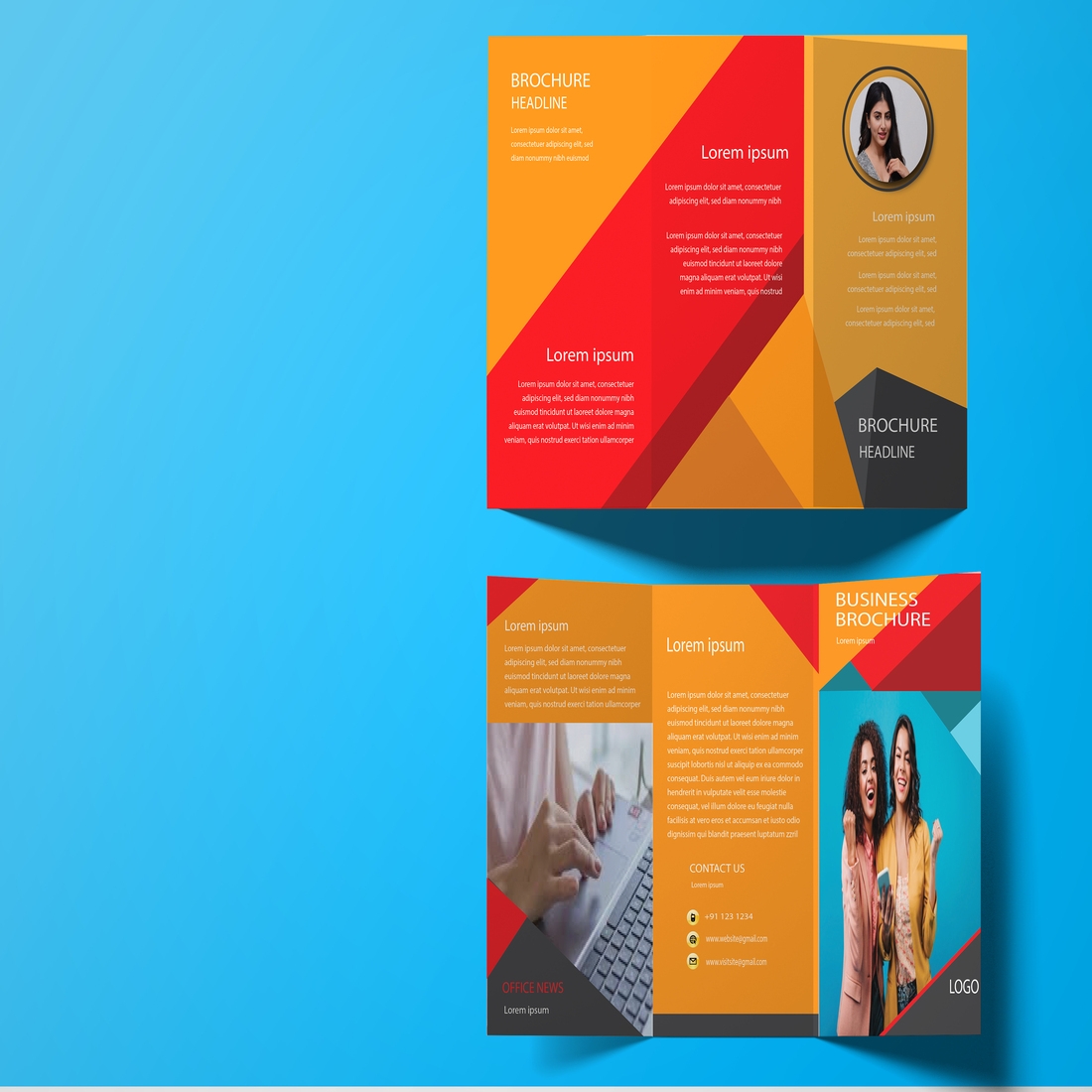 Three Fold Brochures Preview Image.