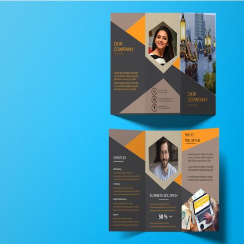 Three Fold Brochures Cover Image.