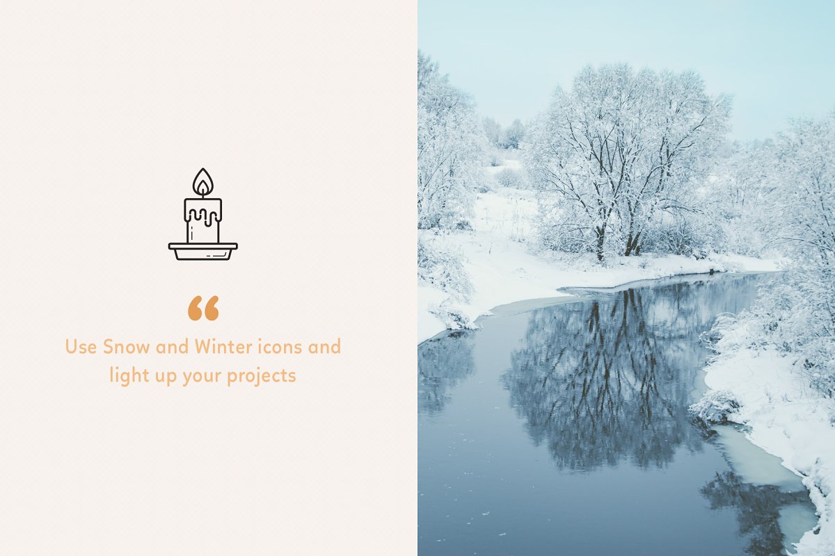 Use winter icons and light up your projects.