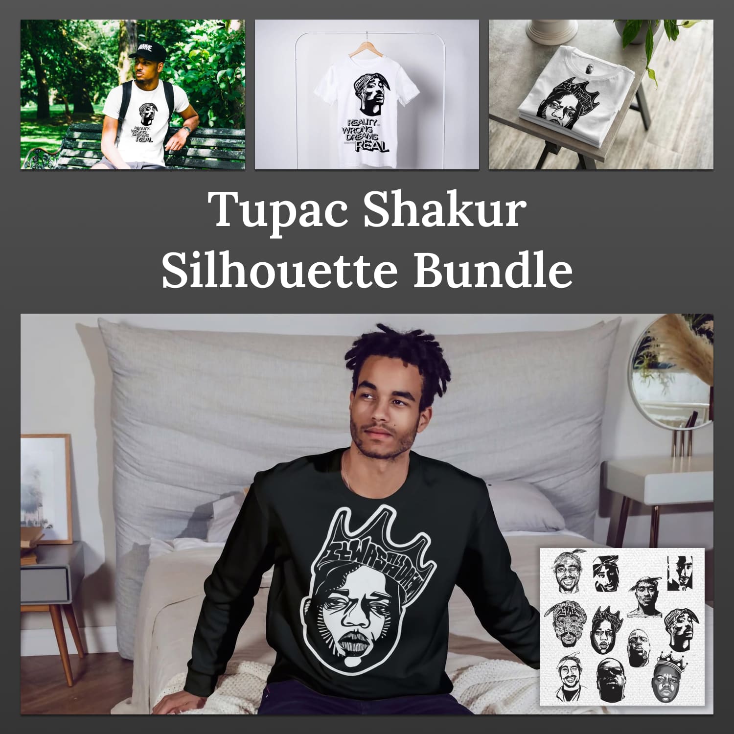 Tupac Biggie Bundle SVG Cut File.