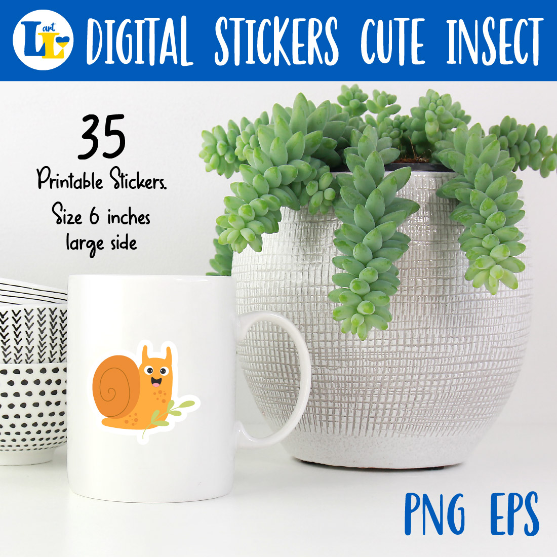 35 Cute Insect Stickers Bundle