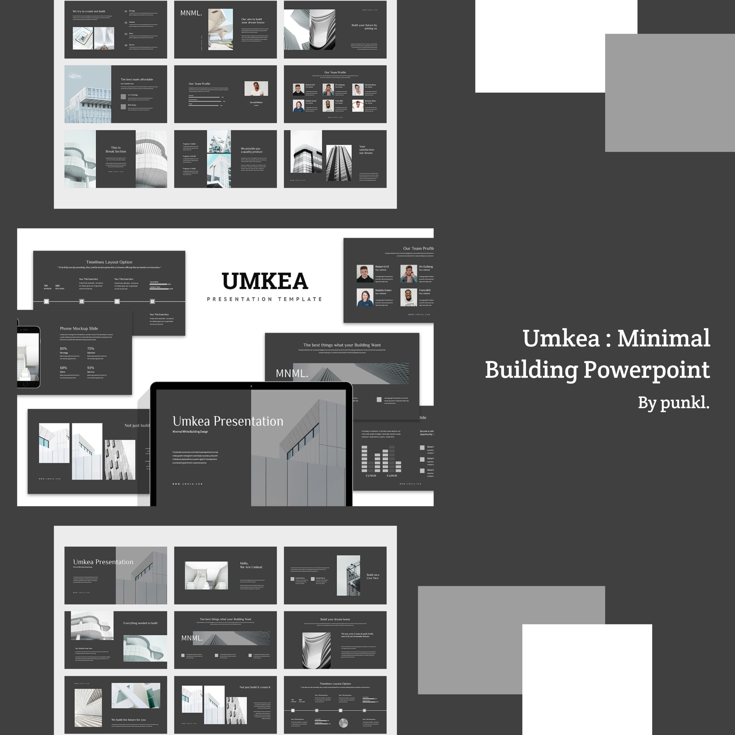 Umkea : Minimal Building Powerpoint cover.