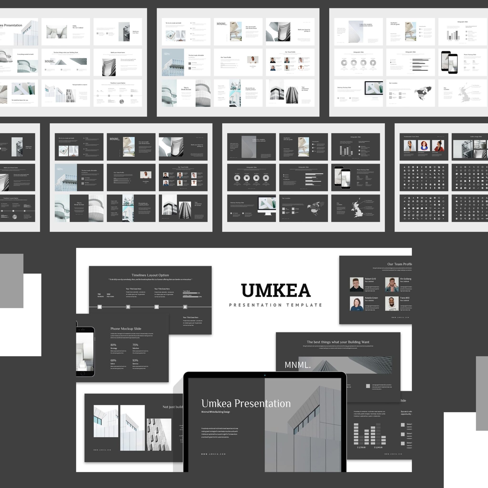 Umkea: Minimal Building Powerpoint – MasterBundles