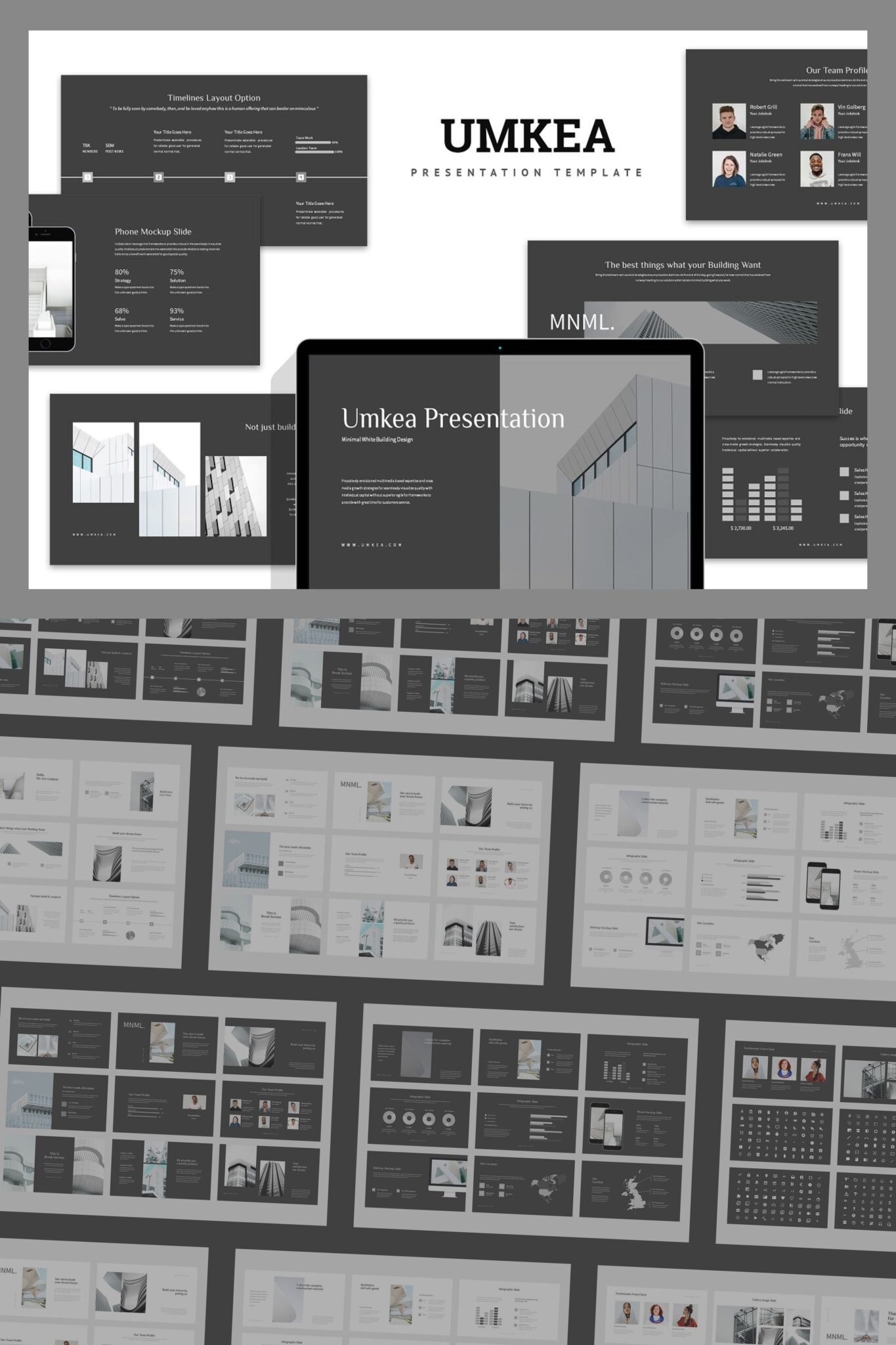 Umkea: Minimal Building Powerpoint – MasterBundles