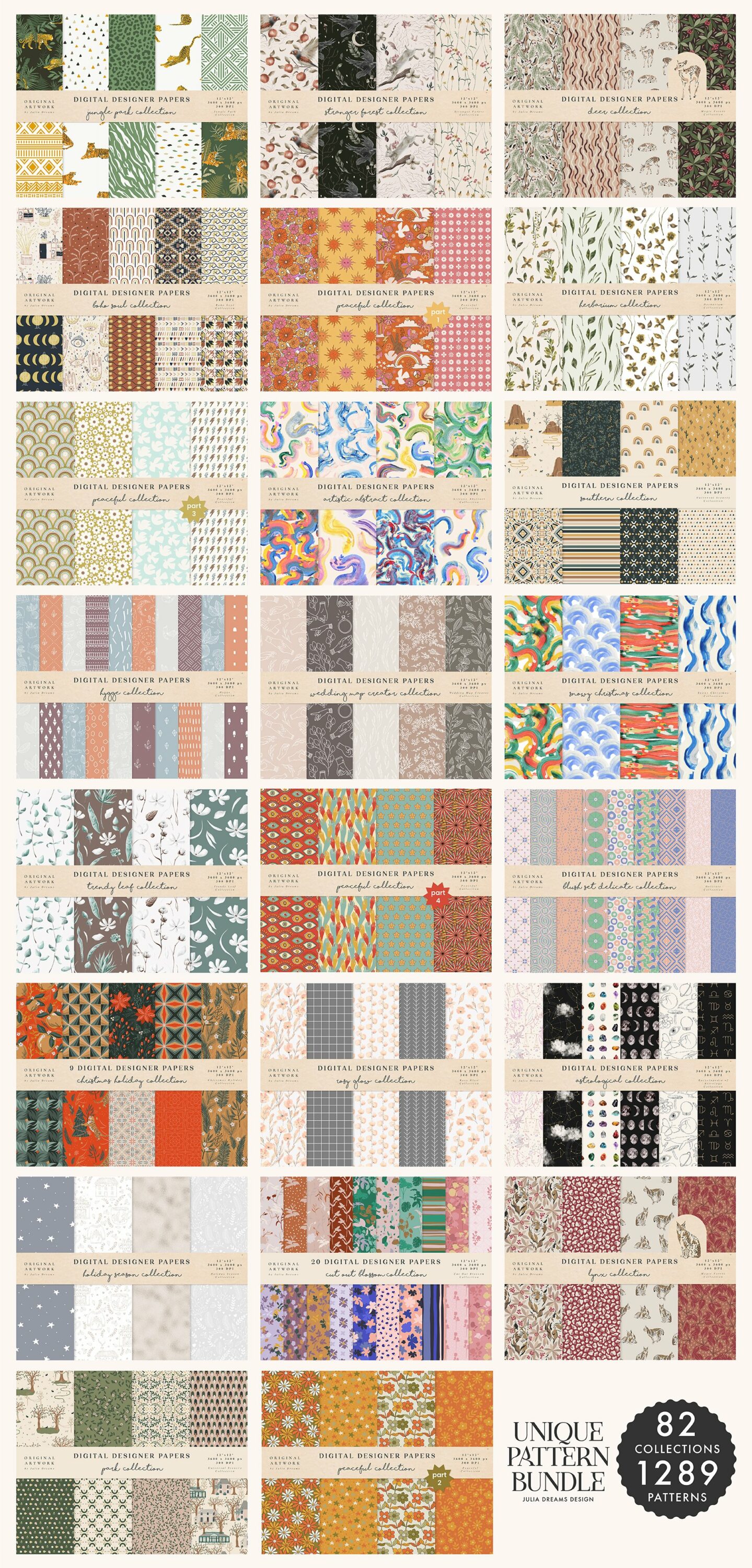 These are absolutely unique and diverse collections of patterns.