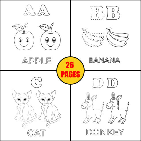 A to Z Coloring Pages for Kids cover image.