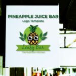 Pineapple Leafy Bar Logo Template Cover Image.