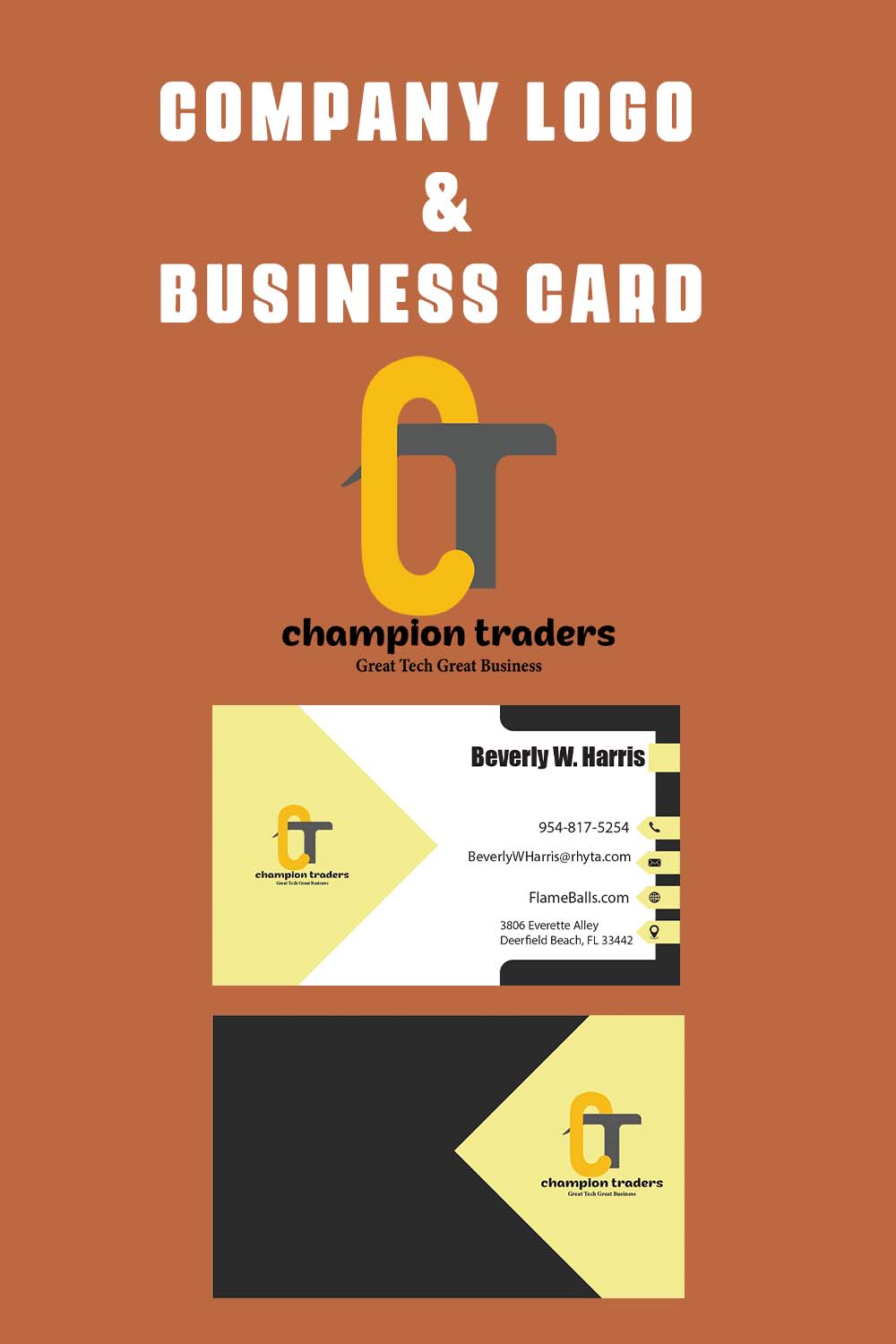 Company Logo and a Business Card pinterest image.