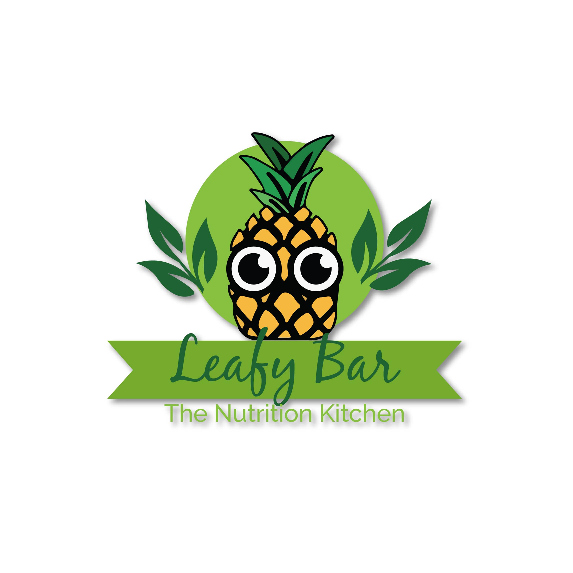Pineapple Leafy Bar Logo Template Preview Image.