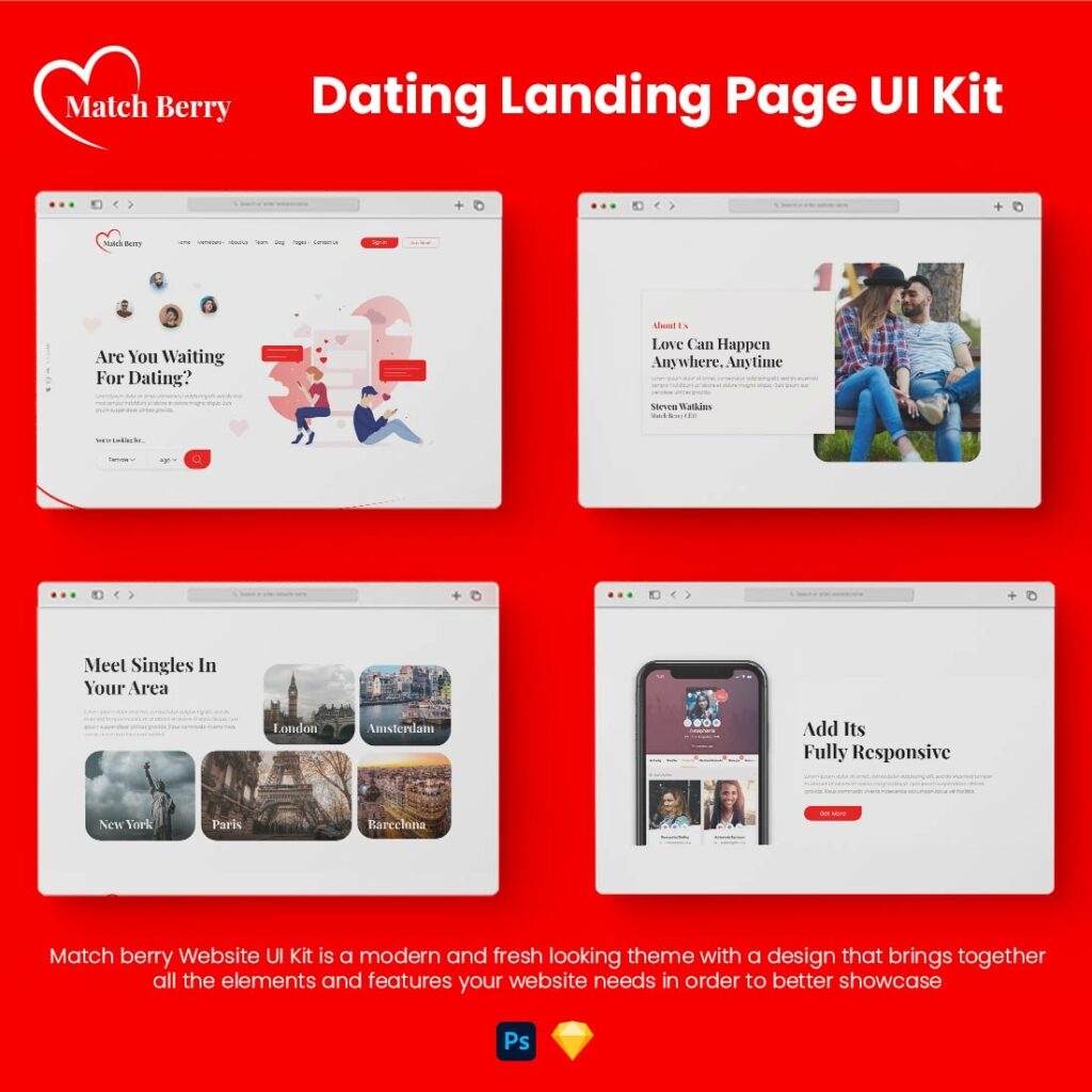 Dating UI Kits Bundle – MasterBundles