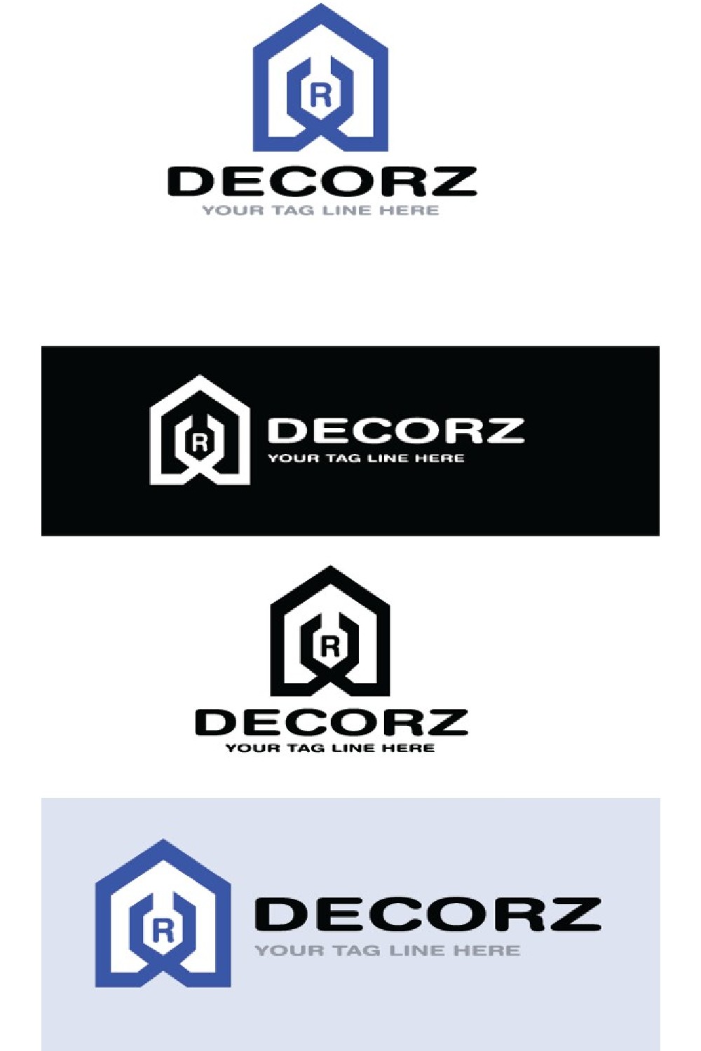Docorz Real Estate Logo - Editable pinterest image.