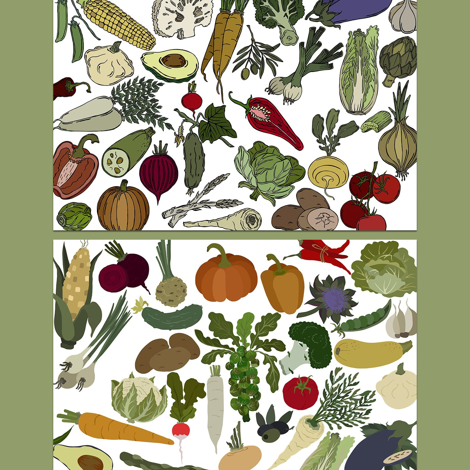 Vector vegetables created by risovanya.