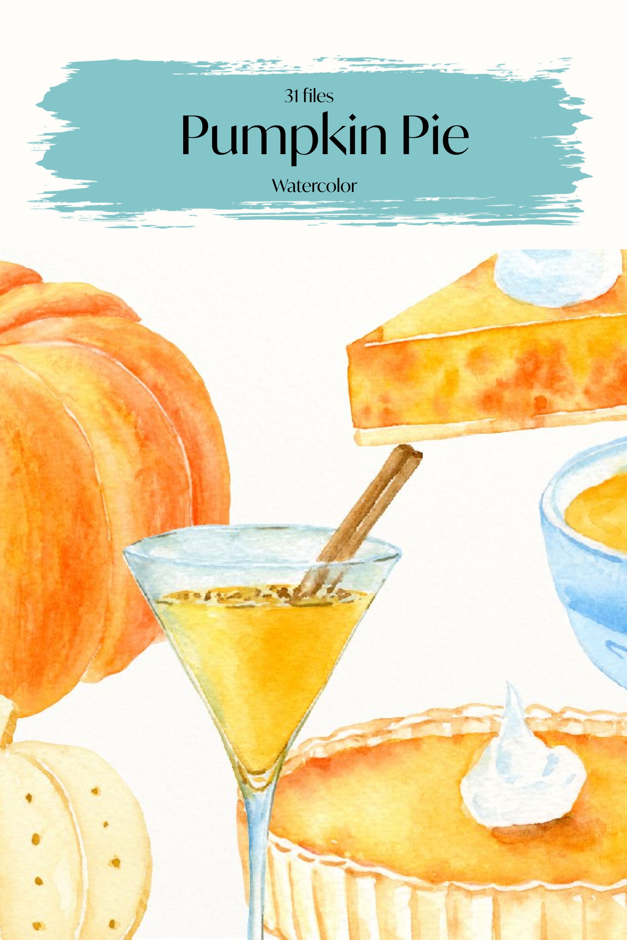 watercolor pumpkin pie pinterest