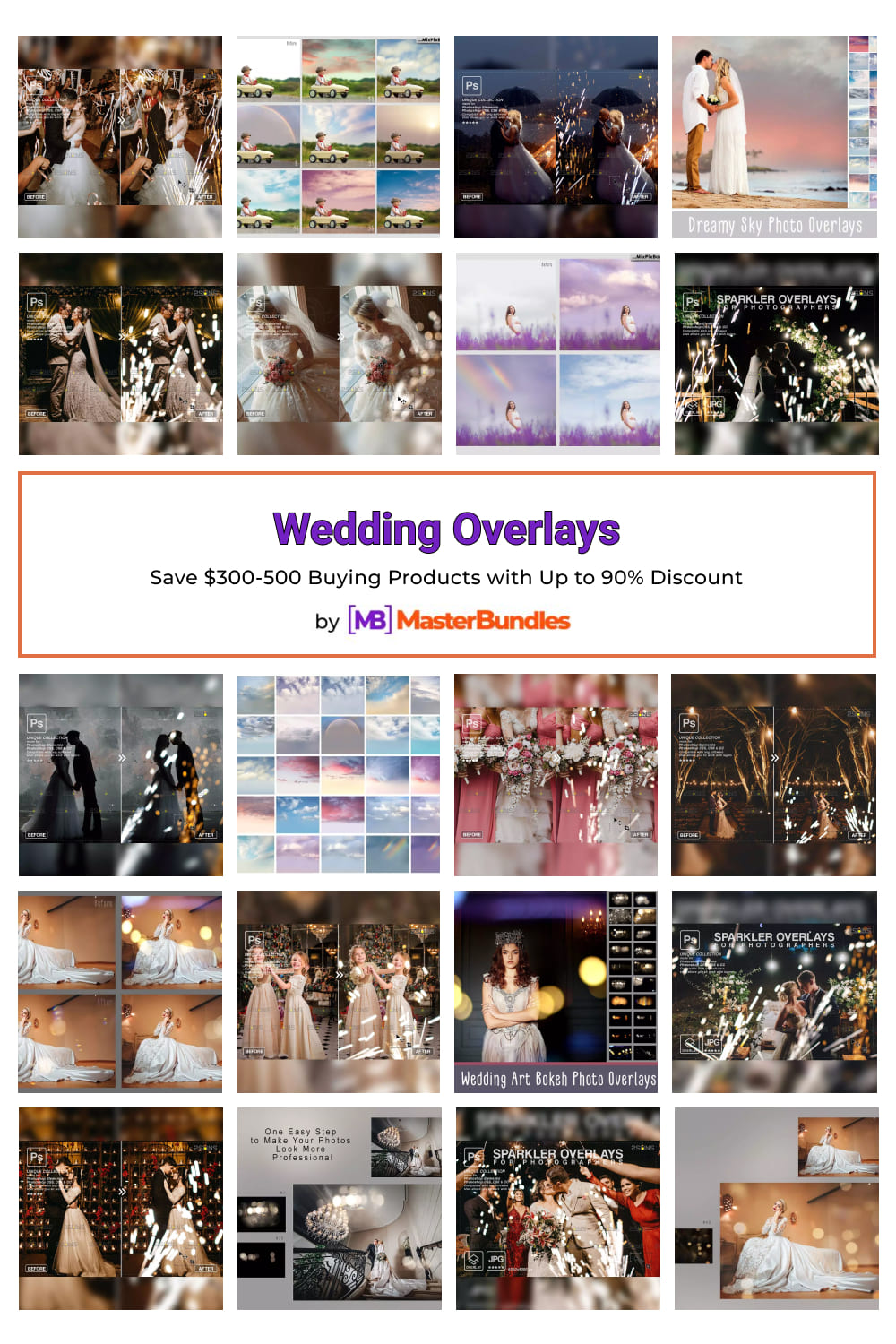 Wedding Overlays Pinterest image.