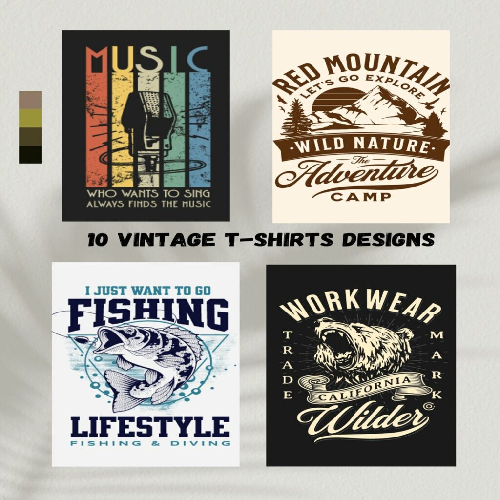 Collection Photo T Design Vintage T-shirt Design Collection - MasterBundles