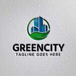 white paper logo Eco City Logo Template.